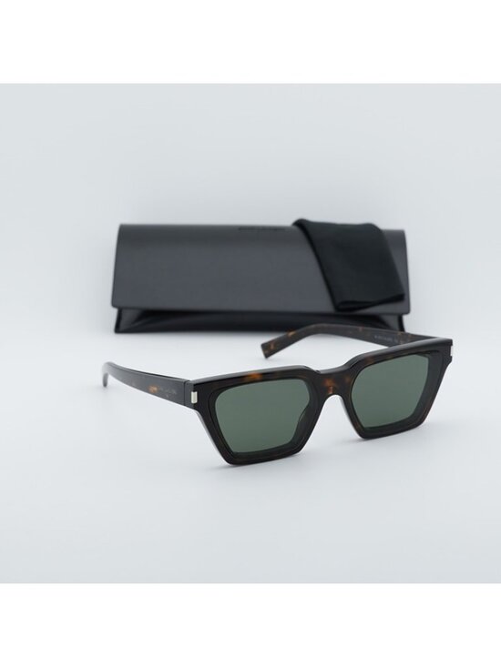 Saint Laurent SL633CALISTA 002 Sunglasses Havana Rectangle Frame, Grey Lenses main image 7